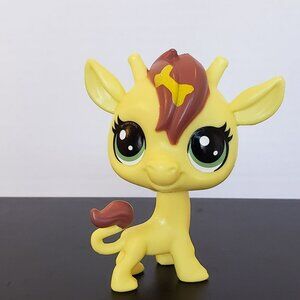 Littlest Pet Shop Yellow Giraffe - Hasbro - Classic Size